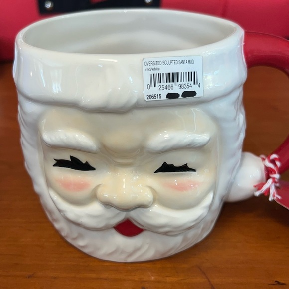 Tag Santa mug “oversize sculpted”/vintage-style w/gift tag attached-28oz-NWT - Picture 8 of 9